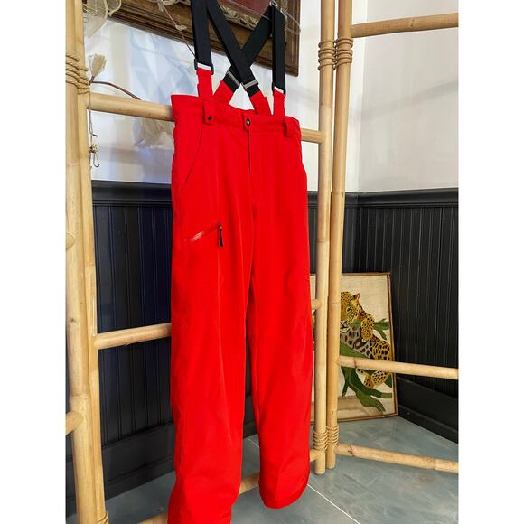 Spyder Kids 14 Red Thinsulate Ski Snow Pants w Suspenders Waterproof - Picture 2 of 10